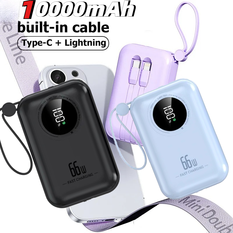 Phone Cases Green - 10000mAh Portable Mini Power Bank Built-in