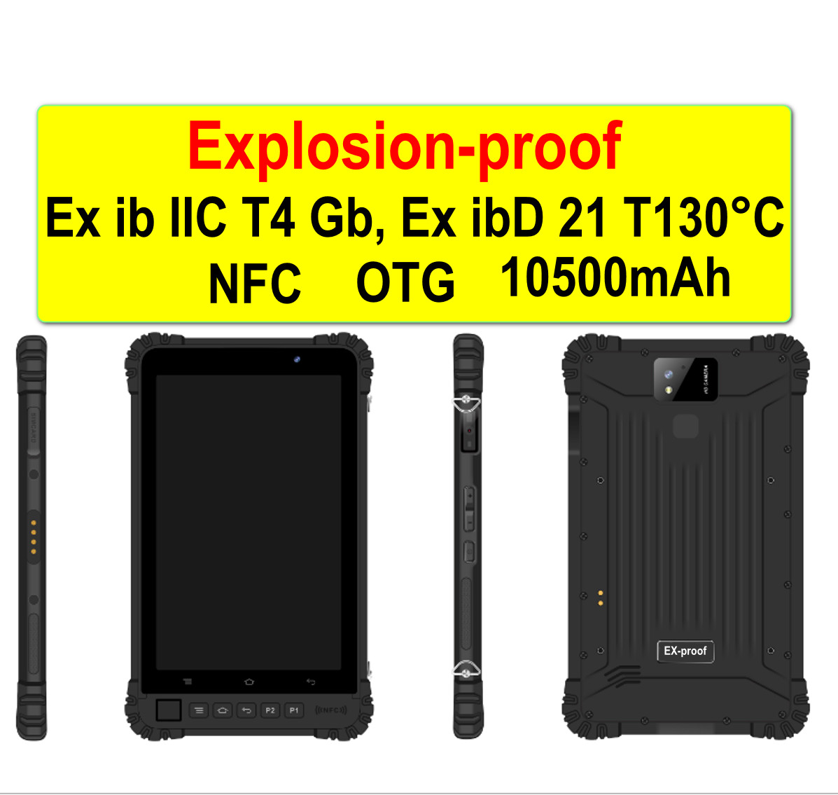 Phone Cases Green - Explosion-proof B8600+ 8 Inch IP68 Rugged