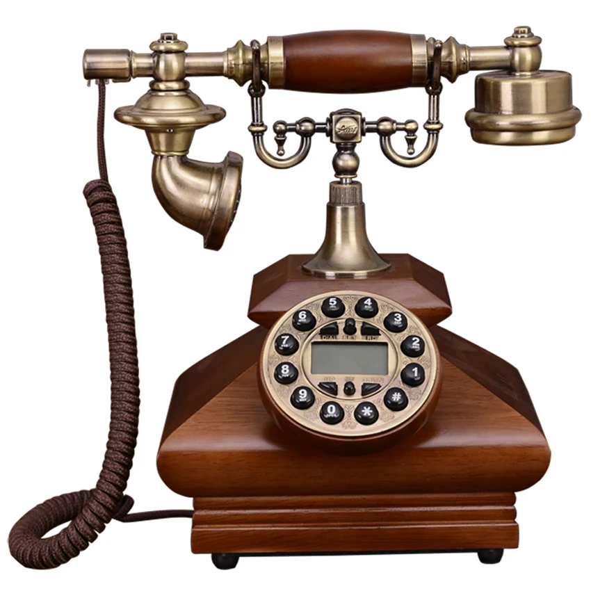 Phone Cases Green - European-style Antique Retro Telephone Solid Wood