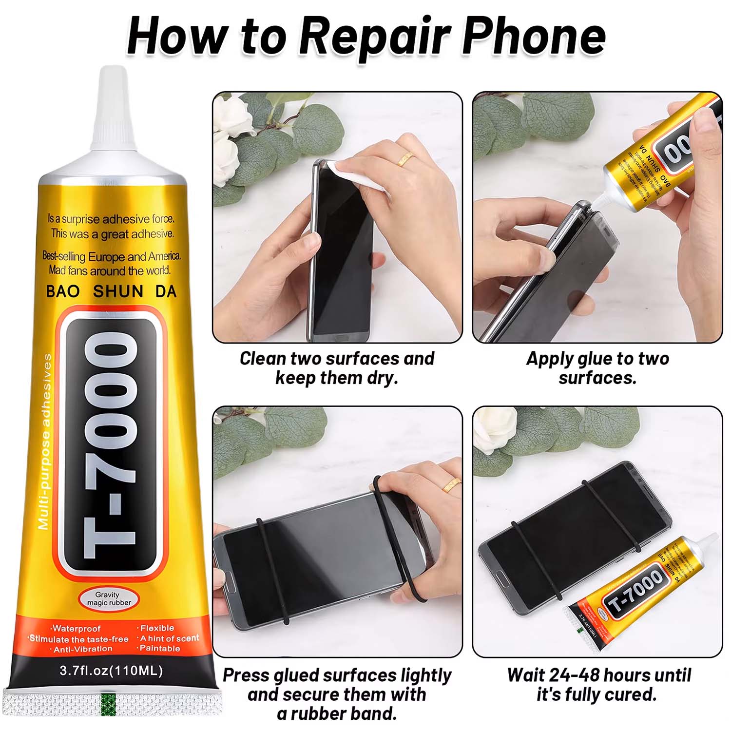 Phone Cases Green - T-7000 Upgrade Black Glue for Rubber