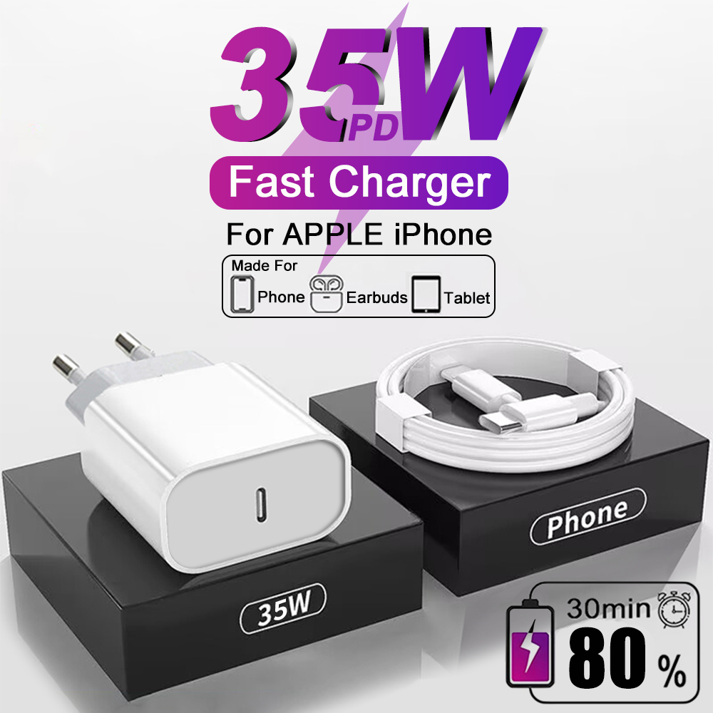 Phone Cases Green - 35W USB Type C Charger Fast