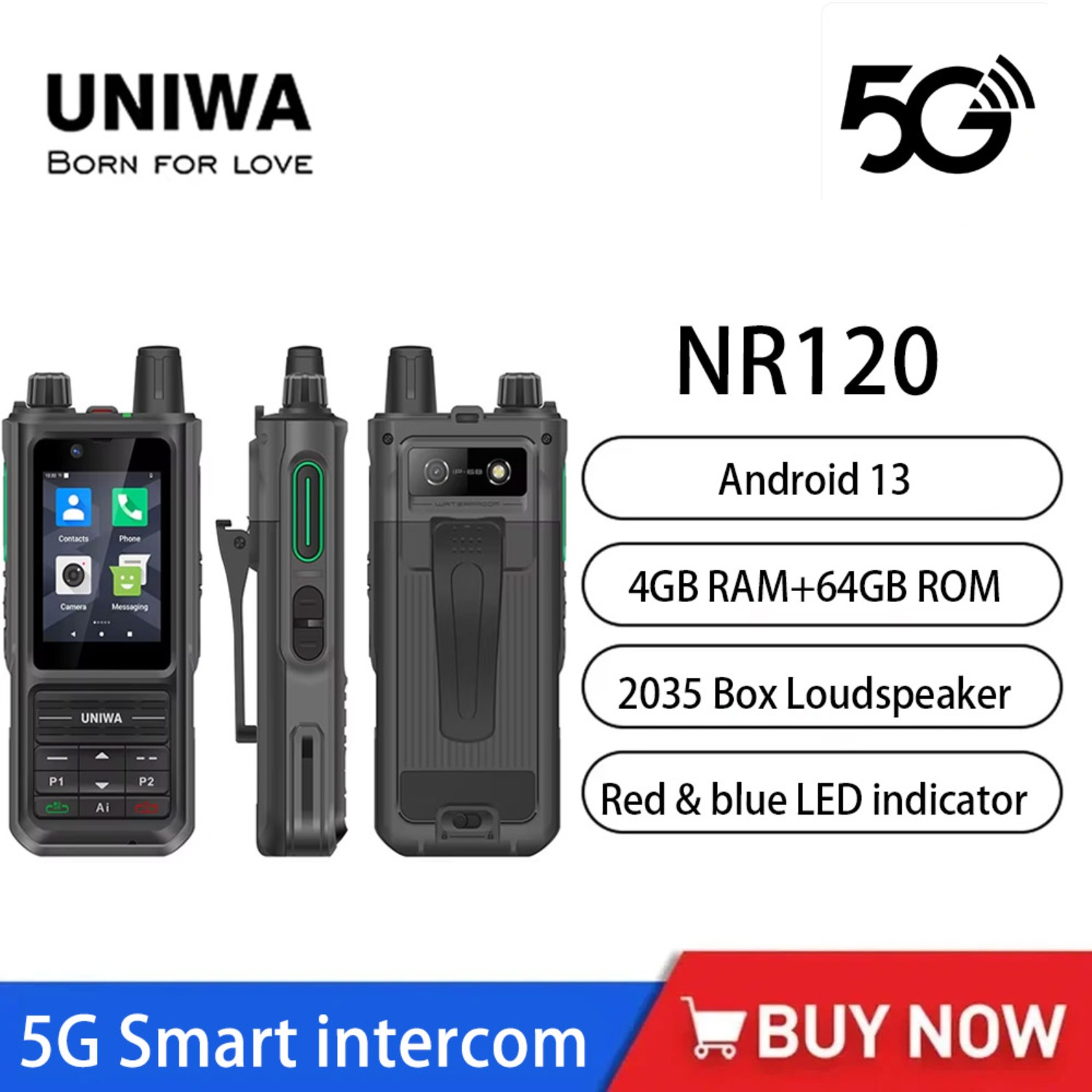 Phone Cases Green - 2025 New UNIWA NR120 5G Black