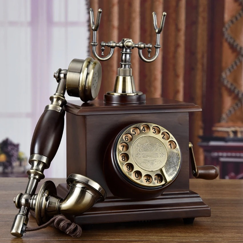 Phone Cases Green - Antique Telephone, Wooden Corded Vintage Telephone