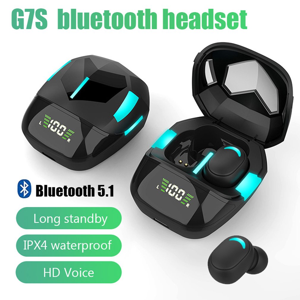 Phone Cases Green - Hot G7S Wireless Bluetooth-Compatible 5.1 Earphone