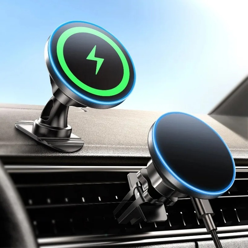 Phone Cases Green - Magnetic Wireless Car Charger 15W Fast