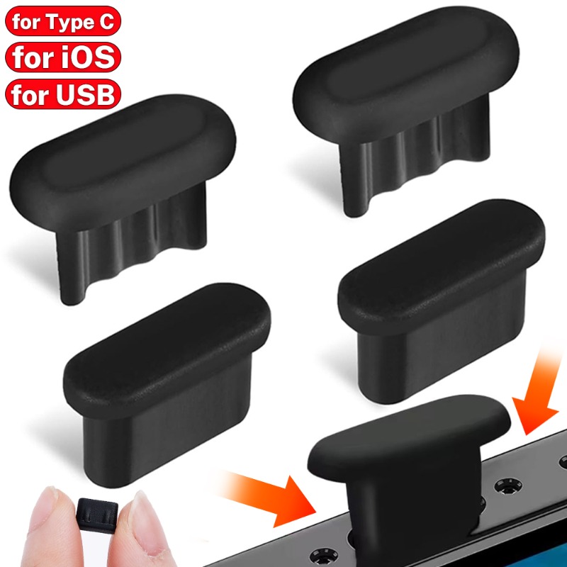 Phone Cases Green - 35-1PCS Silicone Dust Plugs for Type