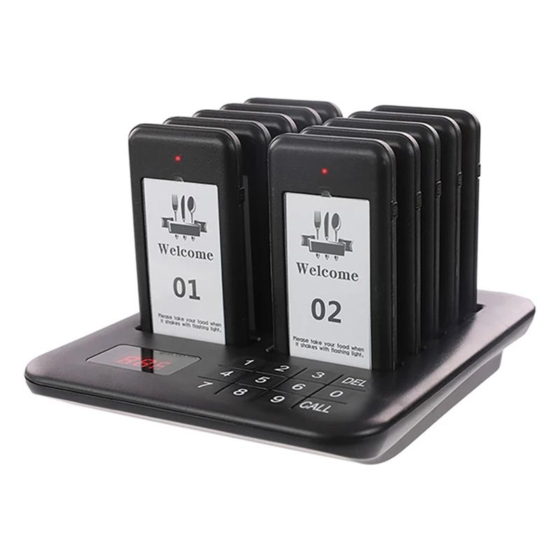 Phone Cases Green - A13E-Wireless Restaurant Pager+10 Coasters Buzzer Pager