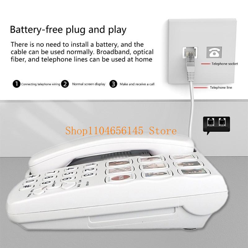 Phone Cases Green - 652F Clear Sound White Landline Phone