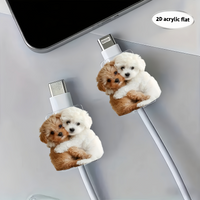 2D Flat 2-piece Cute Hug Puppy - Phone Cases Green review and price