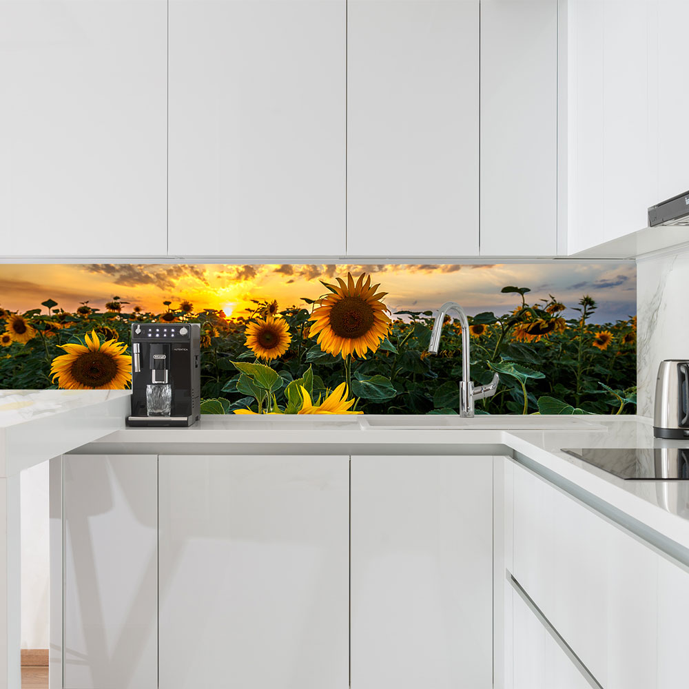 Panoramic Sunflowers Splashbac - Phone Cases Custom review and price
