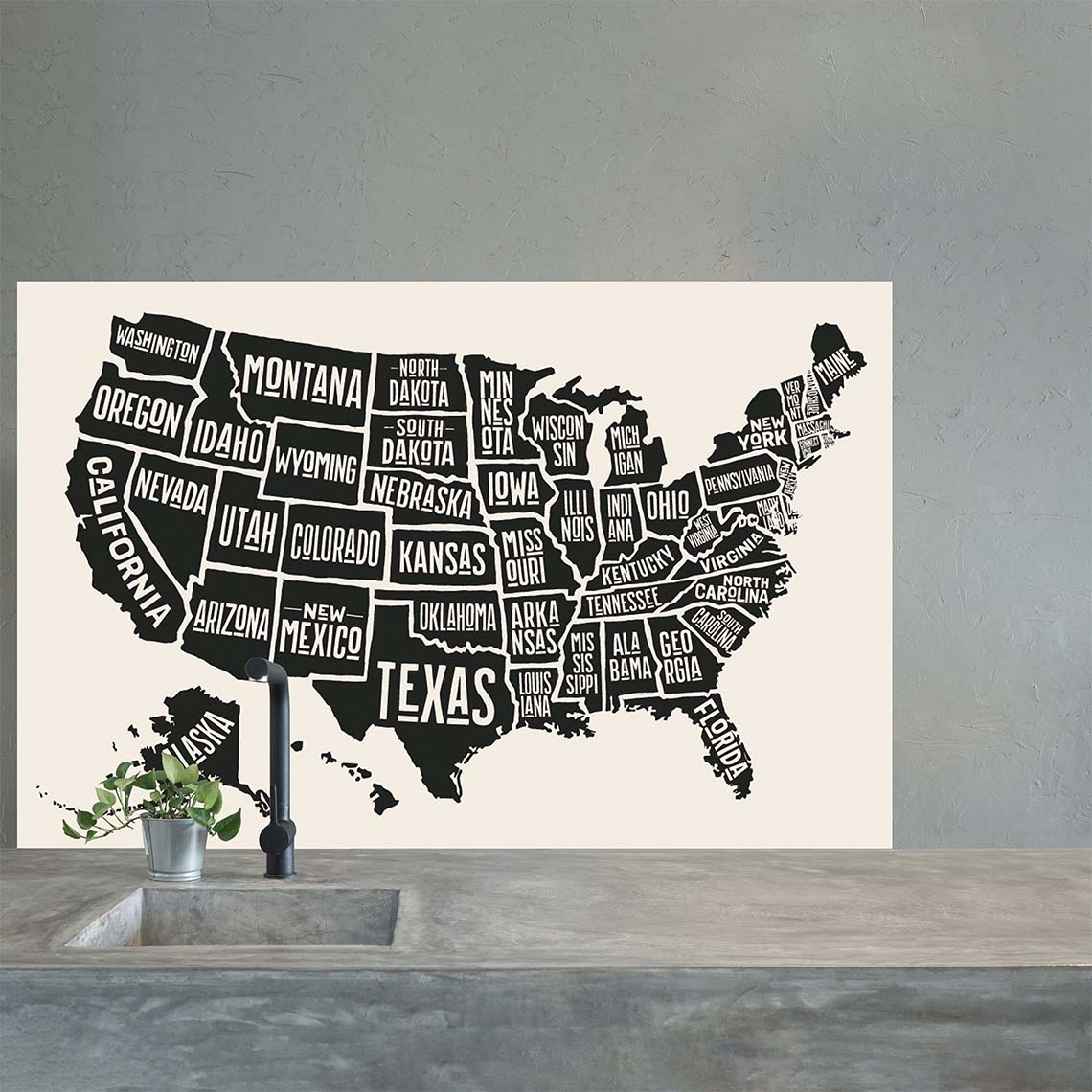 USA Poster Map Splashback  - C - Phone Cases Custom review and price