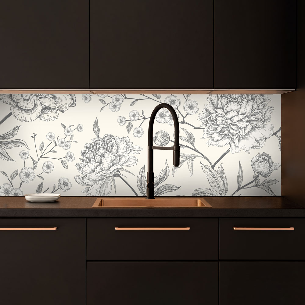 Illustrated Peonies Splashback - Phone Cases Custom review and price