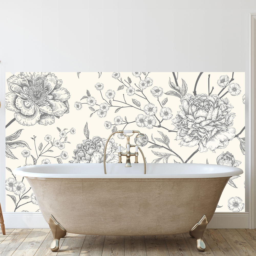 Illustrated Peonies Splashback - Phone Cases Custom review and price